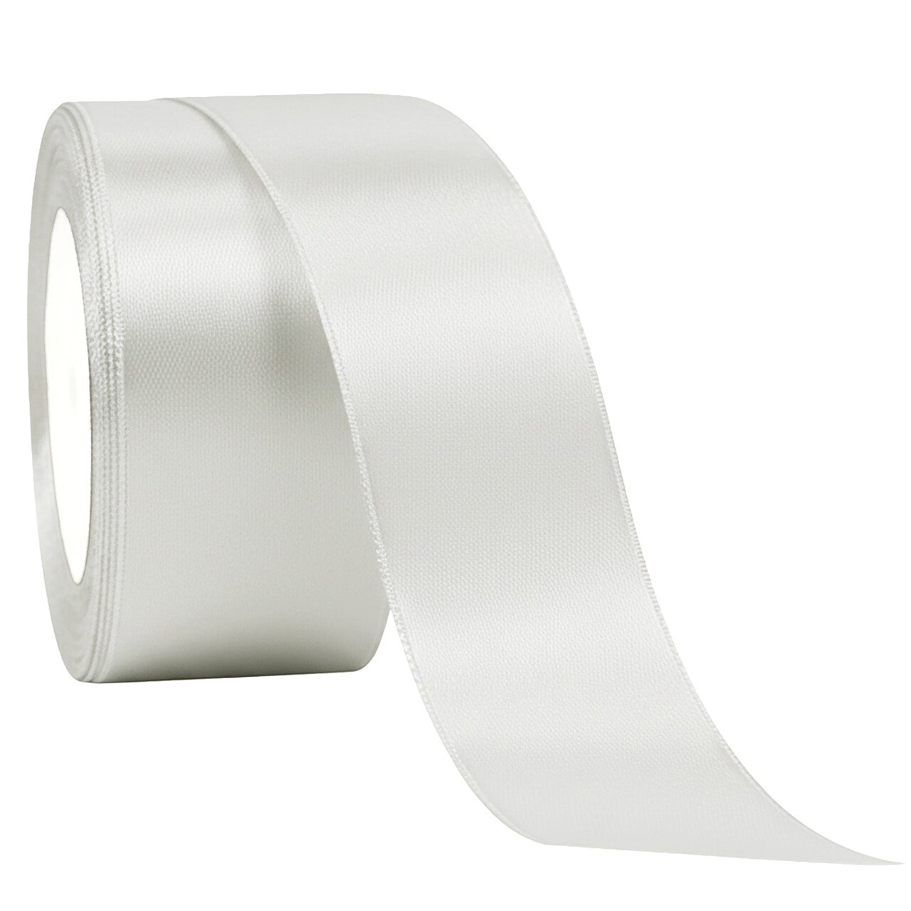 Wrapables 1.5 Inch x 25 Yards Satin Ribbon for Gift Wrapping, Weddings, Floral Bouquets, Bow Making, Party Decorations, DIY Crafts, White